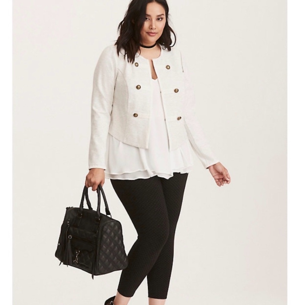 Torrid Crop Slim Fix Pixie Pant Dot Print 00 10 M… - image 3